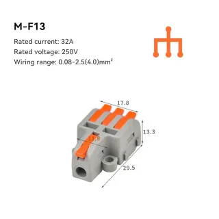 Conector Rápido de 32A 250V com 10 Unidades M-F15