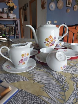 Antiguo juego café porcelana