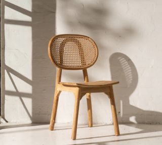 Silla madera ratán hostelería