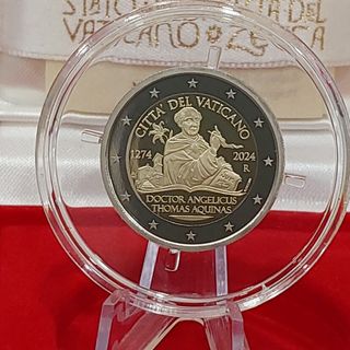 Moneda 2€ Vaticano 2024 Tomás de Aquino