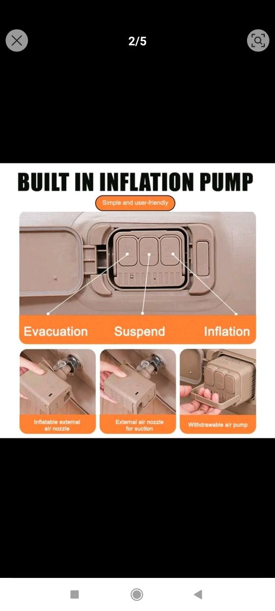 Colchón hinchable sin estrenar