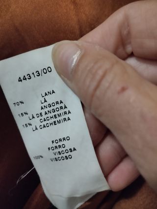 Abrigo largo lana/angora/cachemir