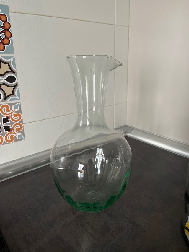 Jarrón florero vidrio 27 cm alto