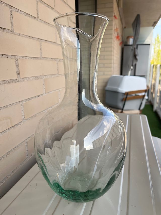 Jarrón florero vidrio 27 cm alto