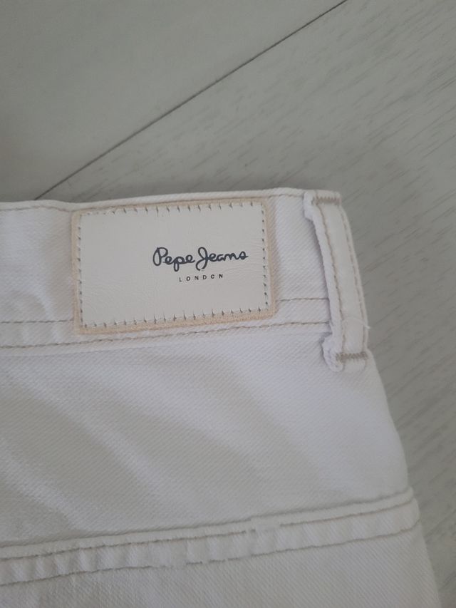 Falda vaquera blanca Pepe Jeans T. M/L