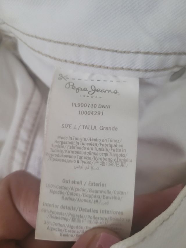 Falda vaquera blanca Pepe Jeans T. M/L