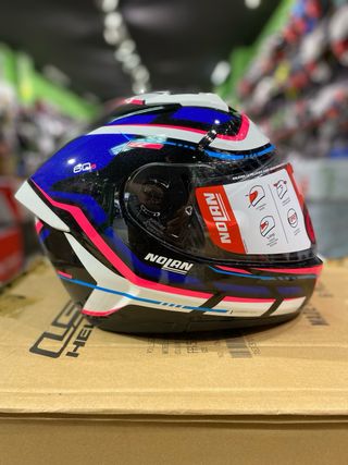 Casco Nolan N60.6 integral Lancer negro azul rosa 