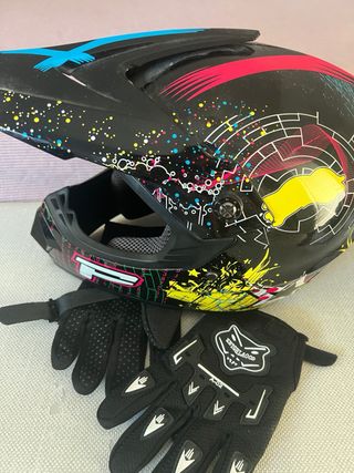 CASCO DE ADULTO NUEVO CON GUANTES