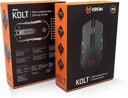 Krom Kolt - Ratón de Gaming, Color Negro