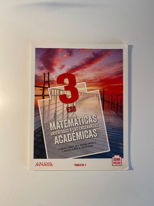 Libro matemáticas 3 ESO - ANAYA