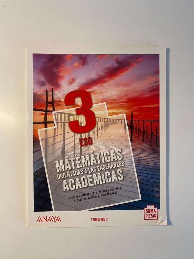 Libro matemáticas 3 ESO - ANAYA