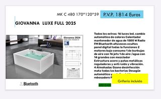 Bañera de hidromasaje Giovanna >Alta Gam