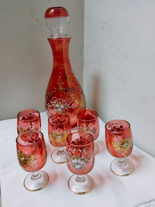 Liquore e bicchieri di Murano