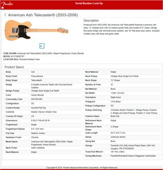 Fender American Ash Telecaster 2005 Honey Blonde