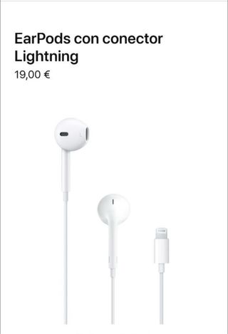 Apple EarPods original con conector Lightning