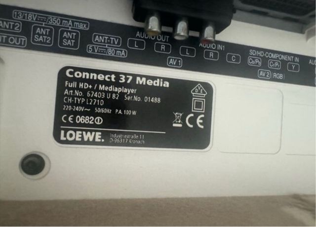 Tele Loewe Connect de 37’. Se tiene que actualizar