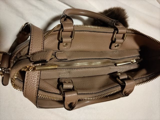 Borsa Liu Jo marron sfumato con pon pon