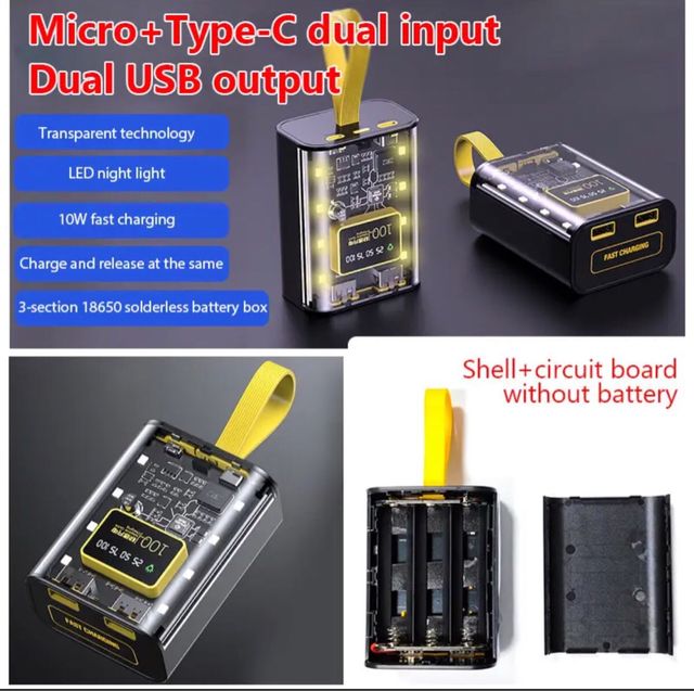 Powerbank con baterias nuevo con luz