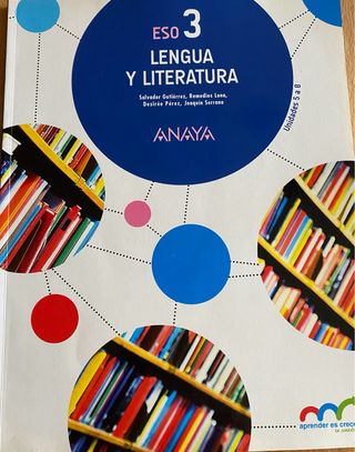LIBRO DE LENGUA Y LITERATURA ESO 3 EDITORIAL ANAYA