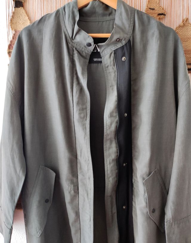 Casaco/abrigo em linho oversize Zara XS- L