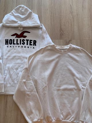 Pack 2 sudaderas essential basic blancas