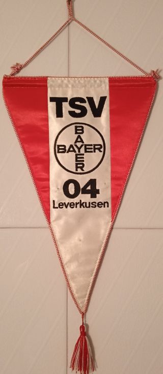 Banderín firmado Bayer Leverkusen 1988