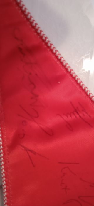 Banderín firmado Bayer Leverkusen 1988