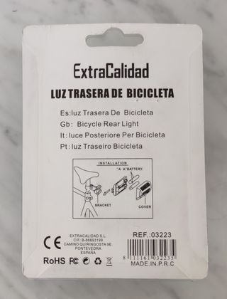 Luz trasera de bicicleta