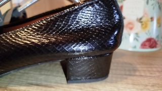Zapato mujer negro piel 41 tacón muy comodo