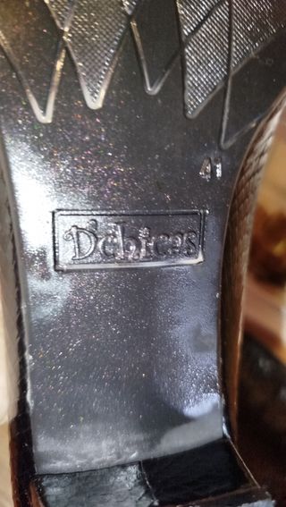 Zapato mujer negro piel 41 tacón muy comodo