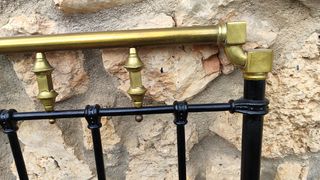 Cabecero antiguo forja y bronce 135