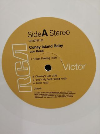 Lou reed coney Island LP picture disk