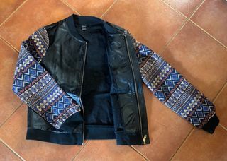 Chaqueta/cazadora simil piel combinado