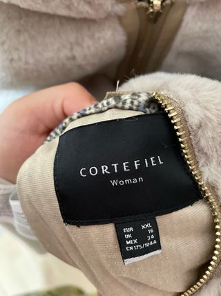 chaqueton reversible de antelina y pelo sintetico 