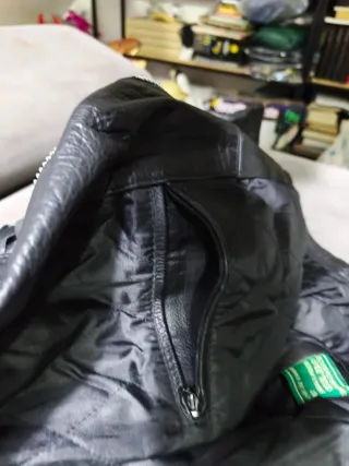 Chaqueta de cuero biker Hombre con flecos