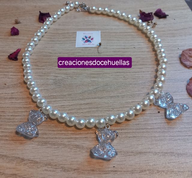 Collar de perlas osos mini 