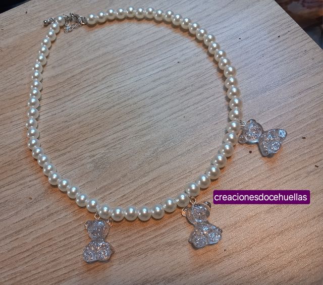 Collar de perlas osos mini 