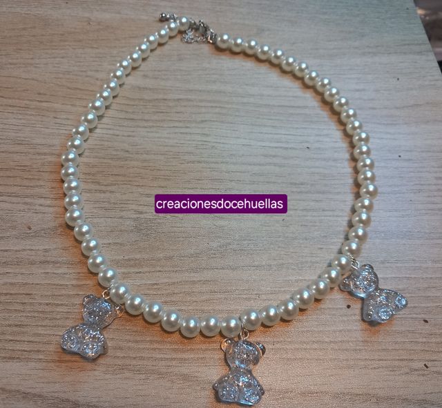 Collar de perlas osos mini 