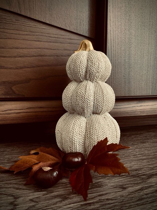 Totem zucca decoratina effetto lana