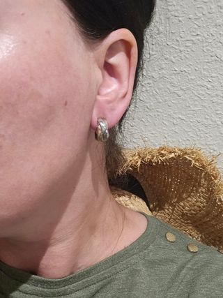 Pendientes plata y oro.