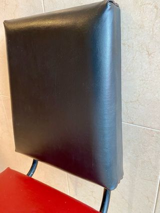 SILLA VINTAGE CUERO AUTÉNTICO AÑOS 60/70 RETRO