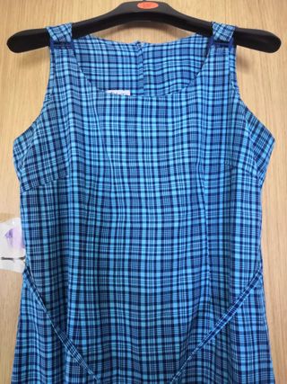 Vestido de cuadros azul