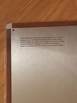 Cuadro cartel metalico publicitario