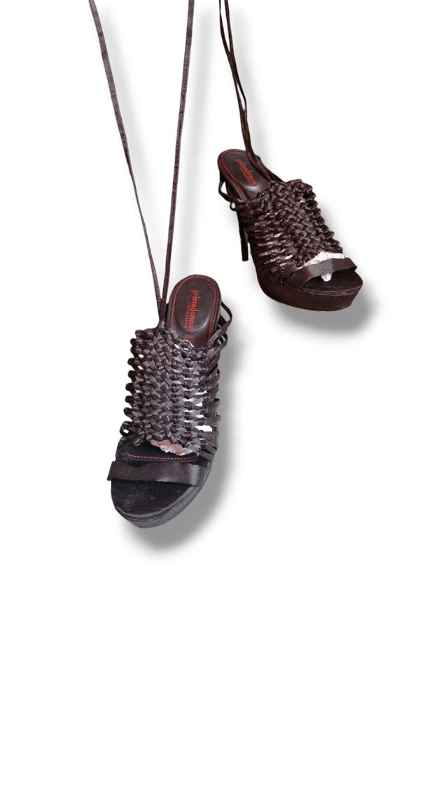 Tacchi a spillo plateau vera pelle