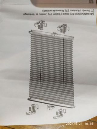 2 Tende plissettate bianche senza fori 100cm