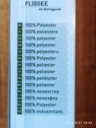 2 Tende plissettate bianche senza fori 100cm