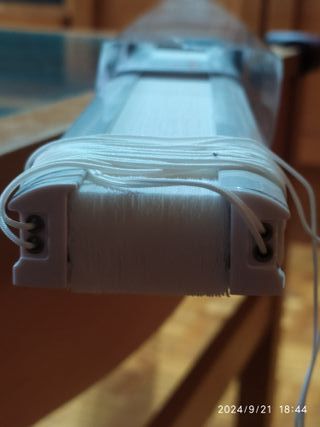 2 Tende plissettate bianche senza fori 100cm