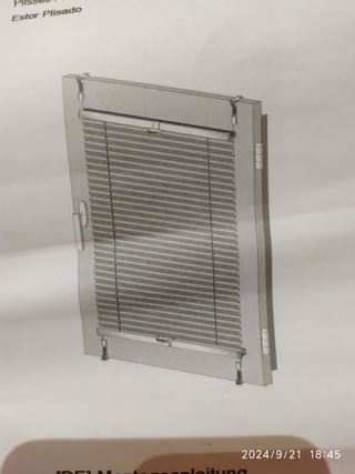 2 Tende plissettate bianche senza fori 100cm