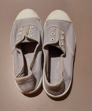 Zapatillas lona niño grises