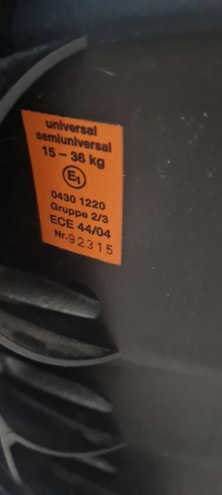 Silla de coche Recaro. Grupo 2/3